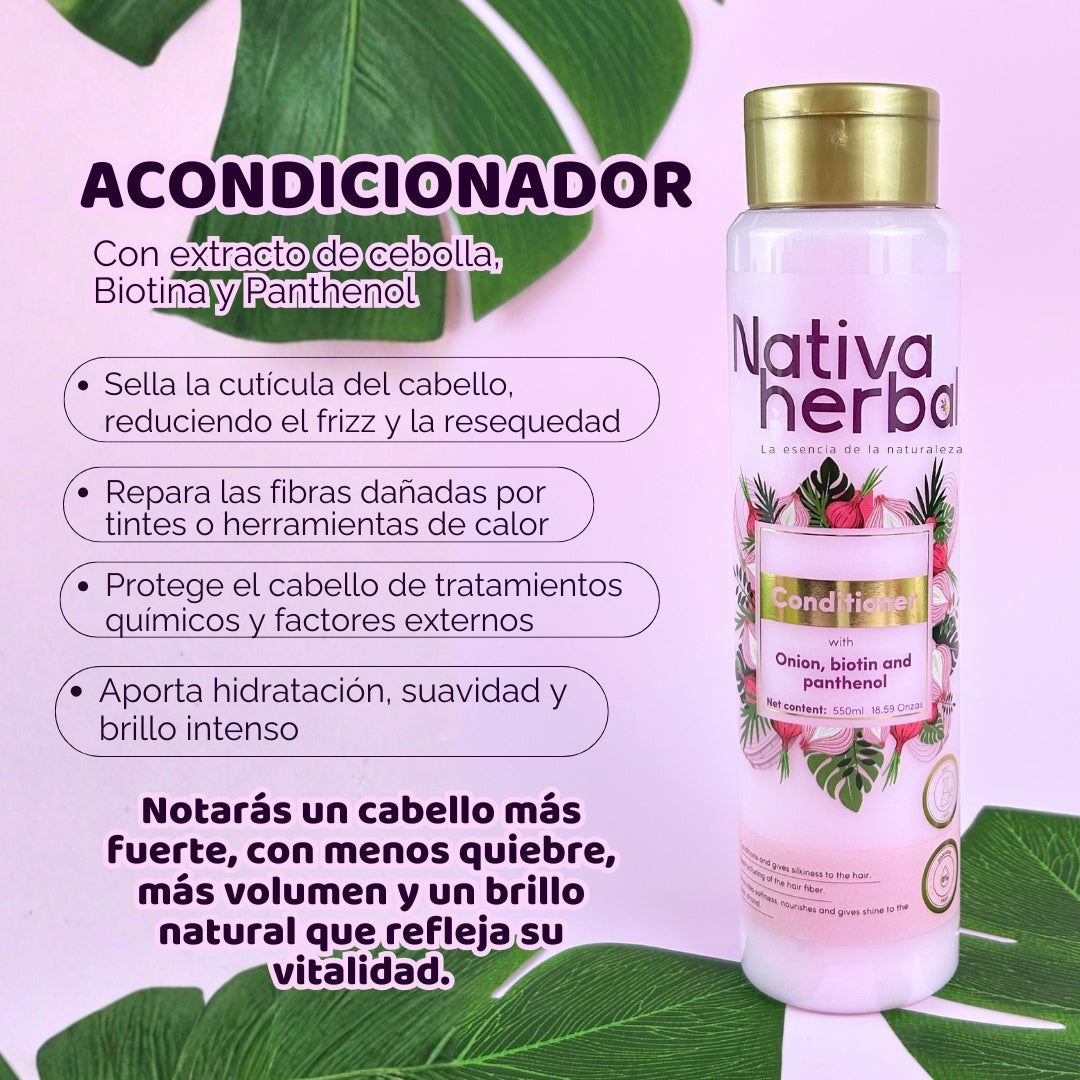 Acondicionador de Cebolla, Biotina y Pantenol x 550ml