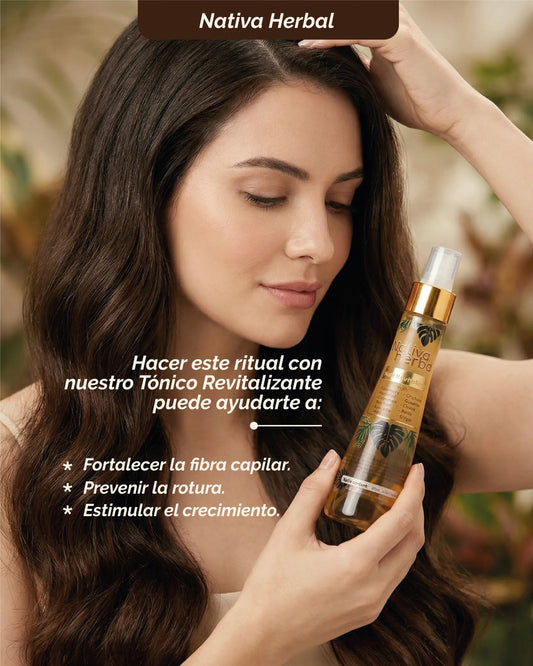 Tónico capilar a base de hierbas para la caída del cabello, con romero, quina y jengibre.