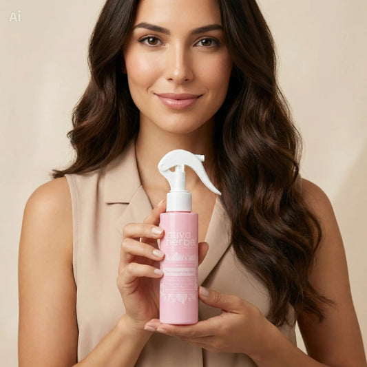 Tratamiento capilar Nativa Herbal: desenredante hidratante, termoprotector y antifrizz (120 ml) para un cabello suave y manejable.
