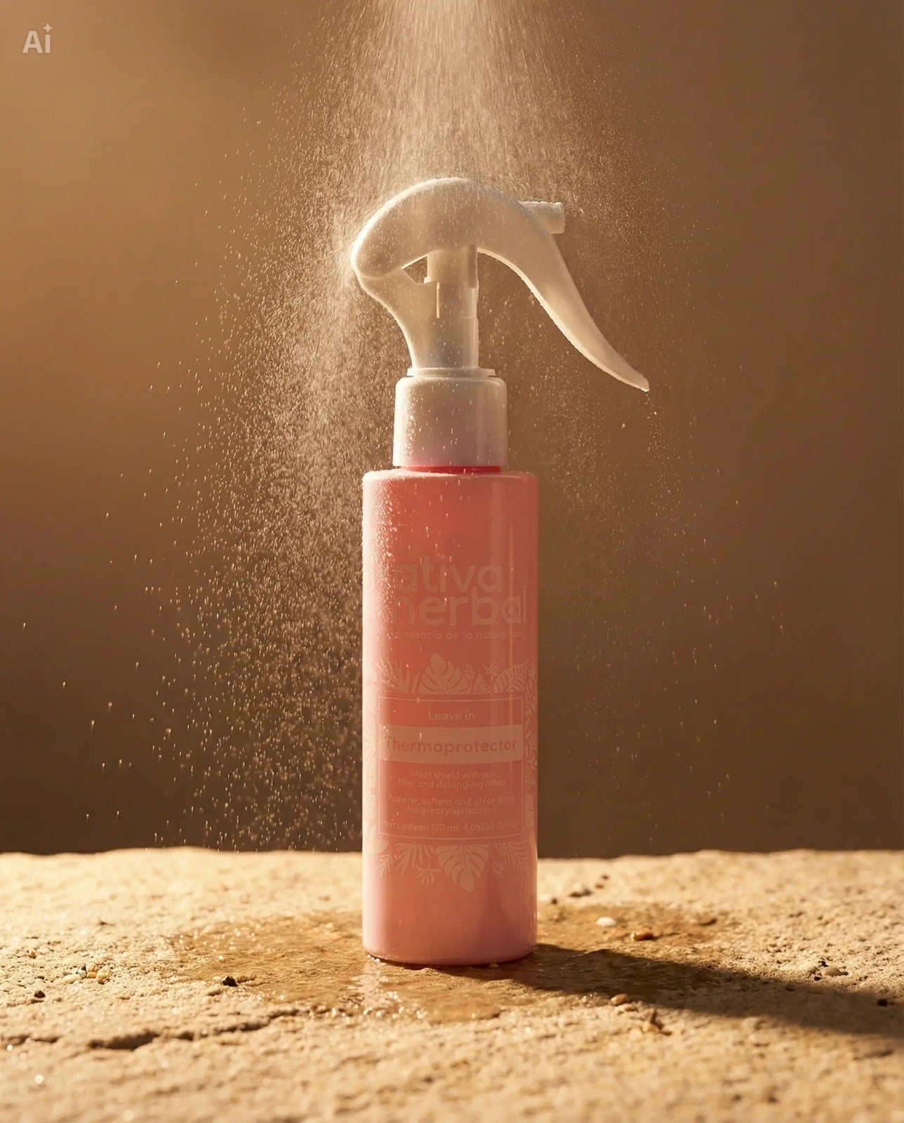 Tratamiento capilar Nativa Herbal: desenredante hidratante, termoprotector y antifrizz (120 ml) para un cabello suave y manejable.