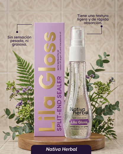 Lila Gloss Sellador de puntas y anti-frizz x 60ml